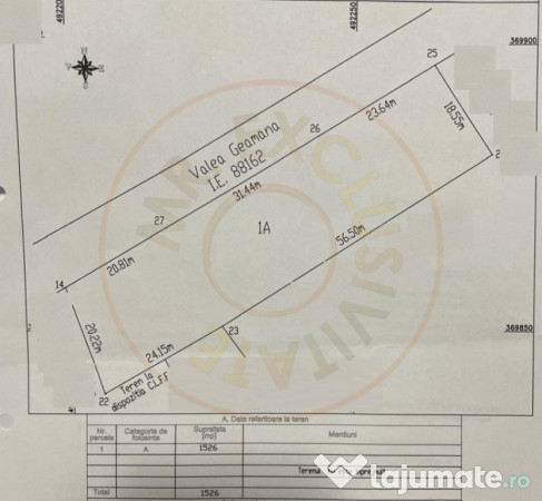 Teren intravilan 1526 MP Geamana, Pitesti – zona excelenta 
