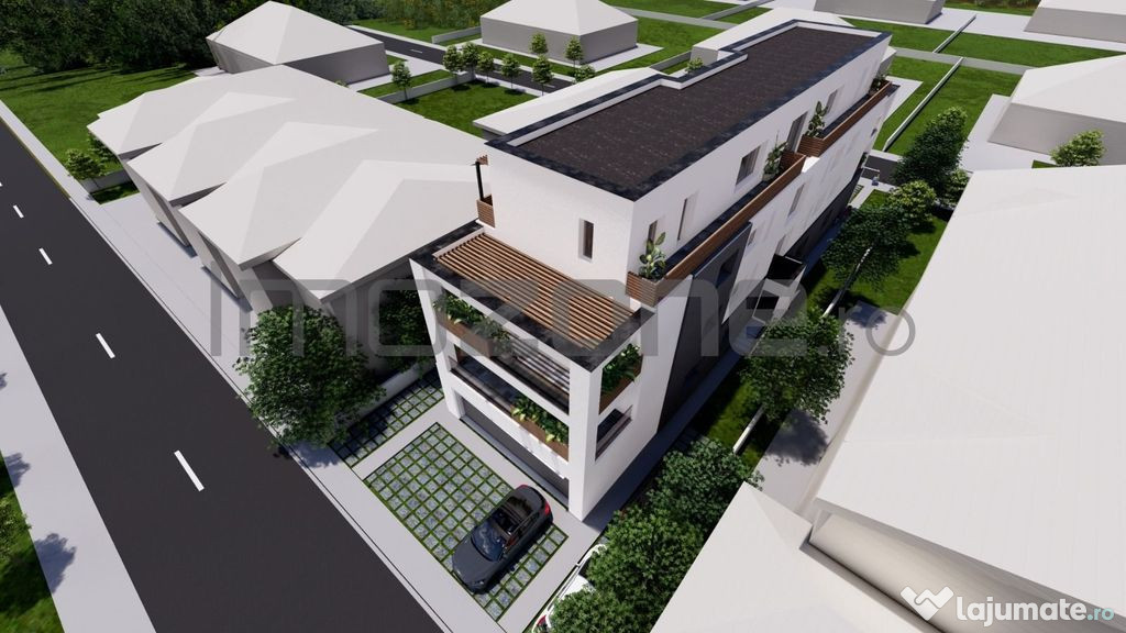 4 camere cu terasa de 22 mp, 3 bai, etaj 1/3, FINISAT MOD... 