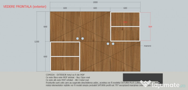 Comoda practica ideala bebe-copii mici din MDF 