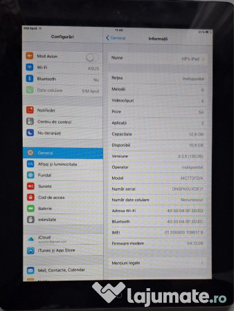 IPad 16GB model A1396