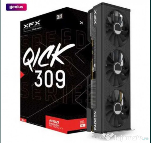 Placa video XFX SPEEDSTER QICK309 RADEON RX 7600XT 16GB GDDR6, 128-bit 