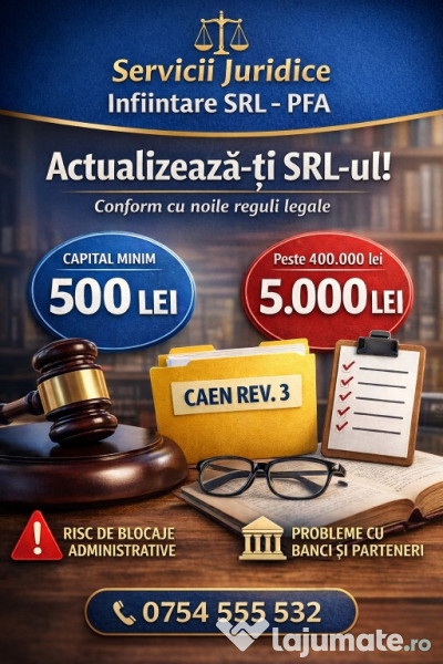 Înființare SRL, Înființare PFA – procedură simplă, rapidă și sigură