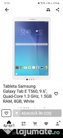 Tableta Samsung Galaxy Tab E T560 9.6"