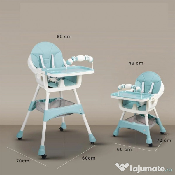 Scaun de masa si joaca pentru copii Kinderplay Green 