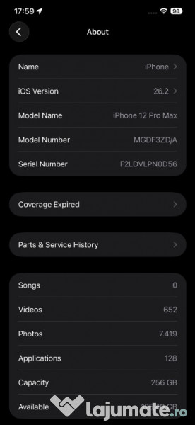 IPhone 12 Pro Max 256gb Pacific Blue