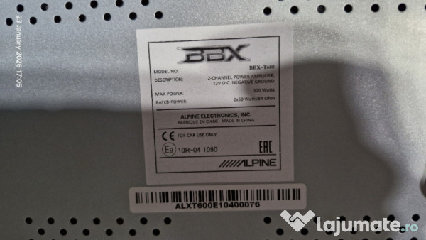 Amplificator Alpine + subwoofer 