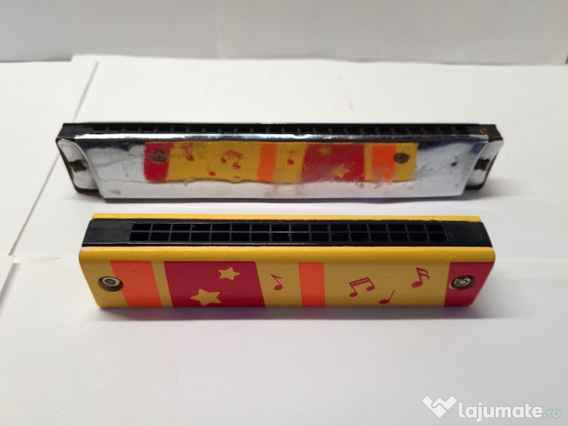 Tată și fiul/fiica - 2 muzicuțe vechi de folosit sau de colecționat 