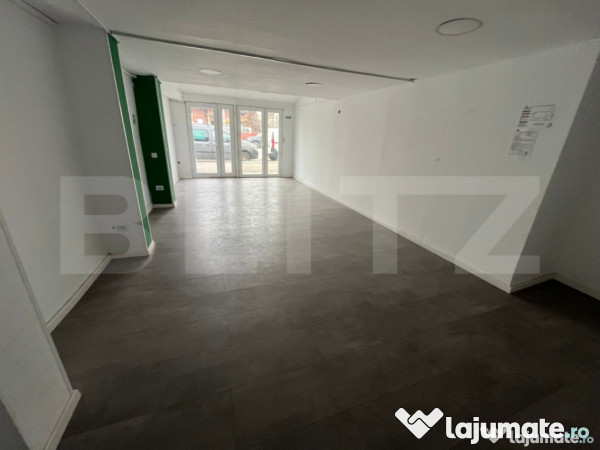 Spațiu comercial 65 mp, open space – zonă intens circula 