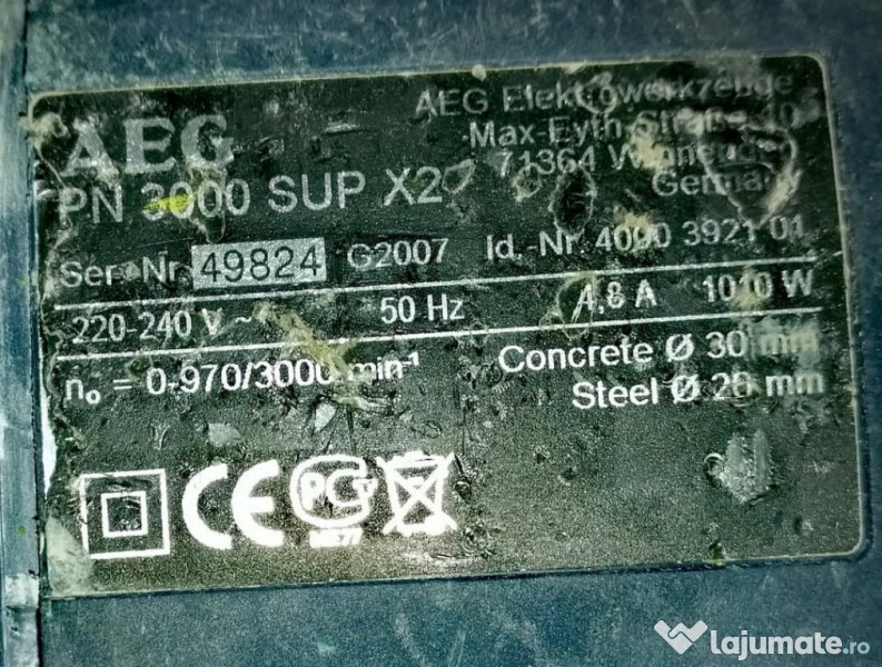 Aeg bs 14 4 x Rotary Hammer Drill In Hard Case + seturi de burghiuri 