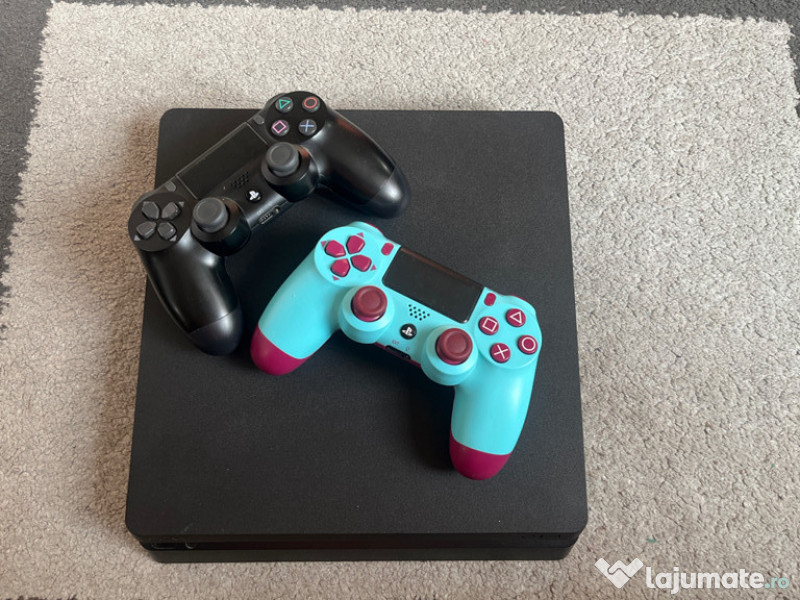 PlayStation 4 Slim 1TB + 2 controllere + 9 jocuri 