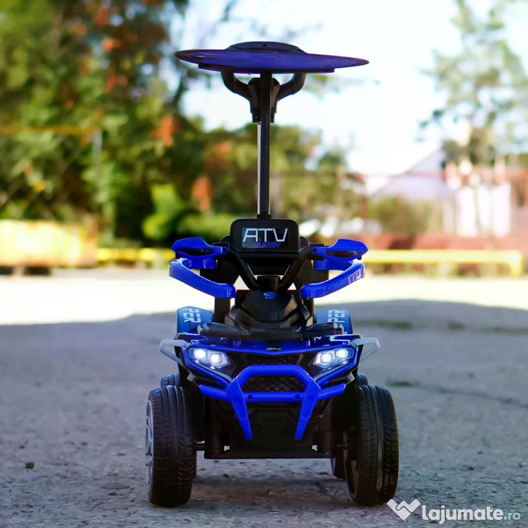ATV electric cu maner 4 in 1, Kinderauto Hercules 35W 6V, RC #blue 