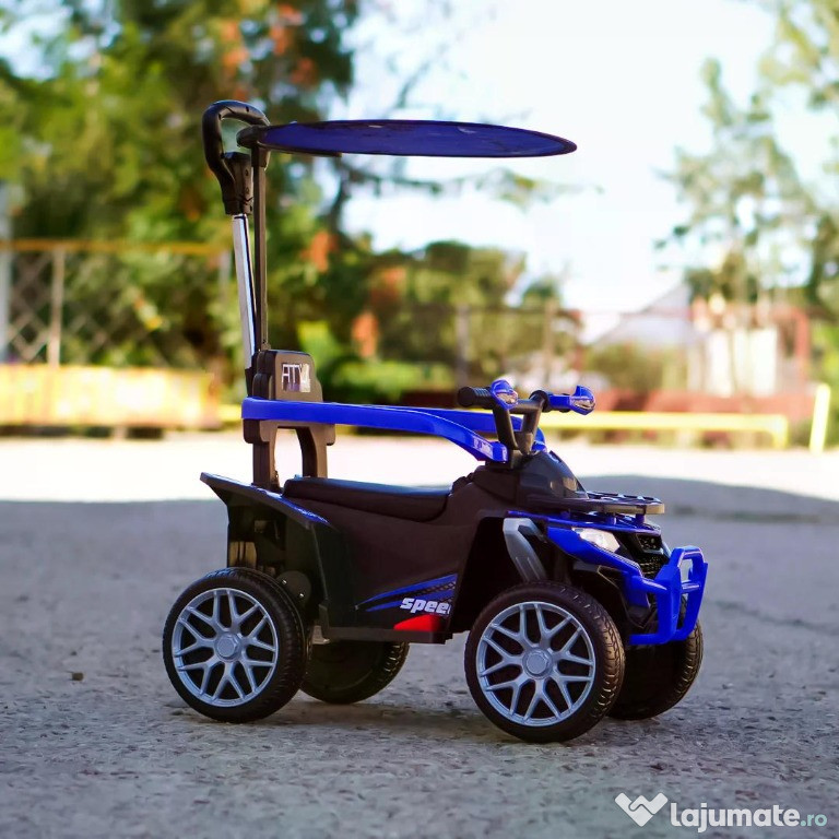 ATV electric cu maner 4 in 1, Kinderauto Hercules 35W 6V, RC #blue 