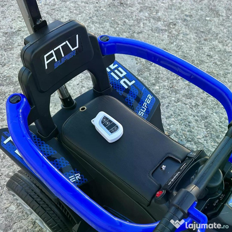 ATV electric cu maner 4 in 1, Kinderauto Hercules 35W 6V, RC #blue 