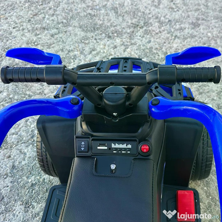 ATV electric cu maner 4 in 1, Kinderauto Hercules 35W 6V, RC #blue 