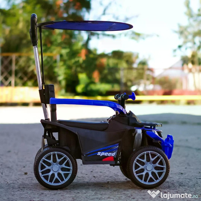 ATV electric cu maner 4 in 1, Kinderauto Hercules 35W 6V, RC #blue 