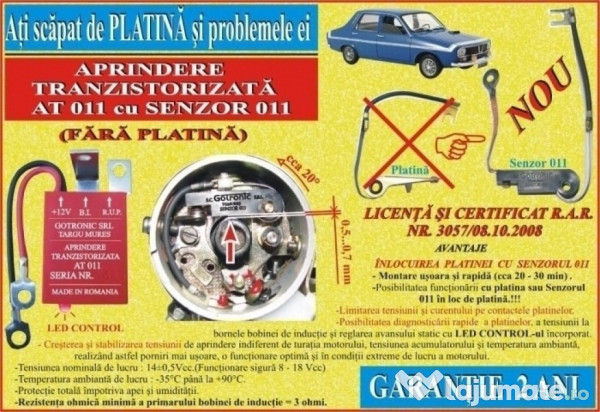 Aprindere electronica fara platina Dacia 1300 ARO 10 R12 