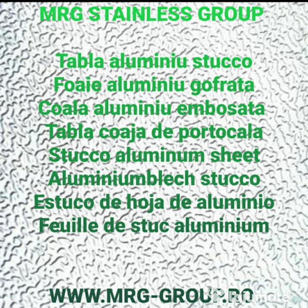 Tabla aluminiu lisa striata placa dural alama cupru inox Zn 