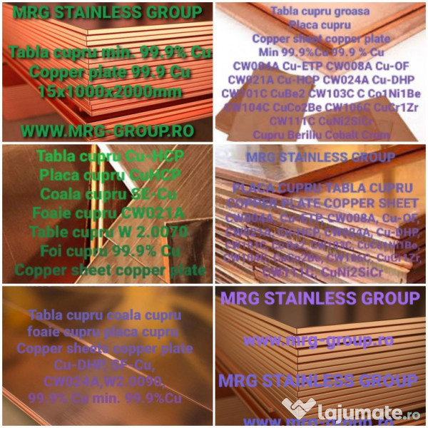 Tabla aluminiu tabla alama tabla cupru bronz tabla inox zinc 