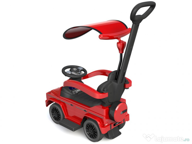 Masinuta premergator pt copii 2 in 1, Mercedes G350d cu parasolar #RED 