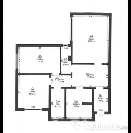 PRET NOU! Apartament decomandat 3 camere - str. Horia - C... 