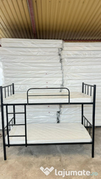 Pat Metalic Etajat Model BEL 2 + 2 Saltele 12 cm – Super Ofertă 