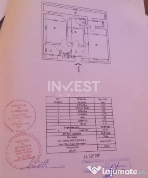CENTRU-Hala Centrala- apartament 2 camere decomandat, etajul