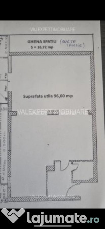 Spatiu comercial 96.60 mp, curte 16.27 mp, centrala termica, alarma 