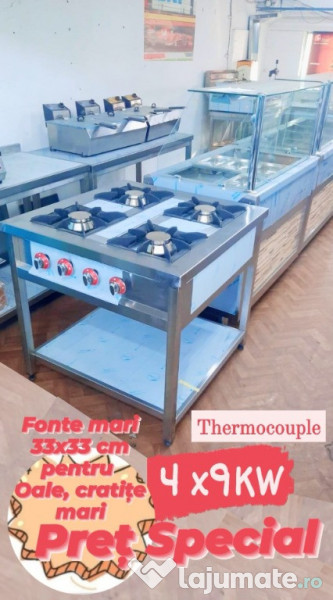 ARAGAZE alim. GAZ cu 2,3,4,6,8 FOCURI Mari -banc / pe suport 
