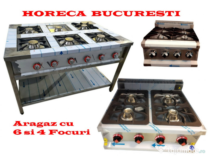 ARAGAZE alim. GAZ cu 2,3,4,6,8 FOCURI Mari -banc / pe suport 