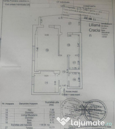 Faleza Nord apartament cu 3 camere, vedere la mare. 