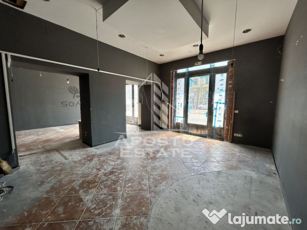 Spatiu comercial 100 mp, vitrina, trafic pietonal, zona M...