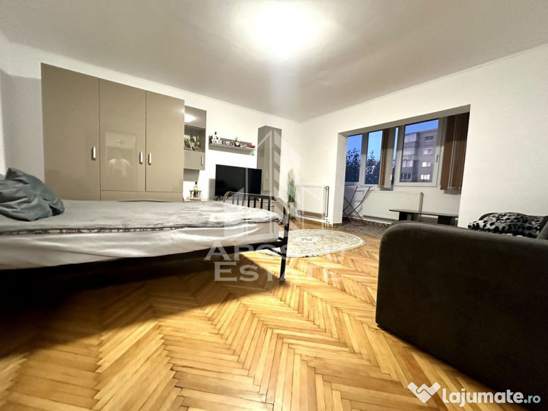 Apartament cu o camera, centrala proprie, mobilat si utilat