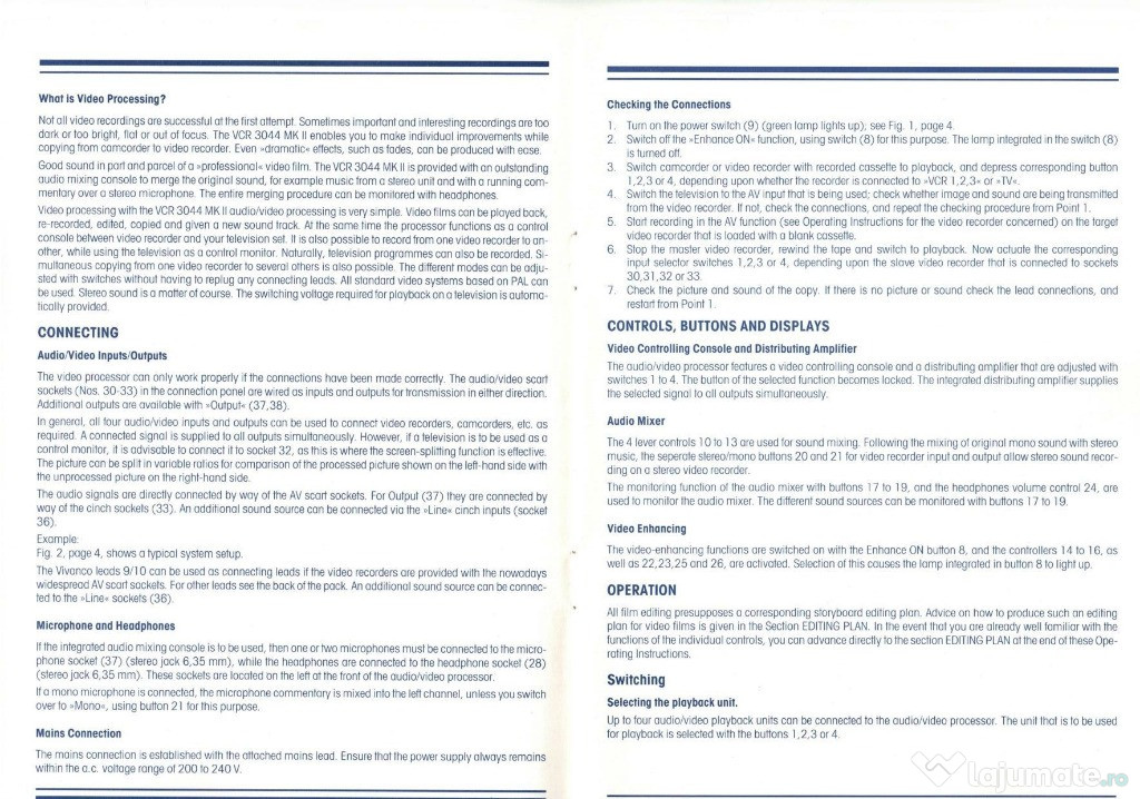 Procesor Audio / Video - VCR-3044 - VIVANCO AG electronic