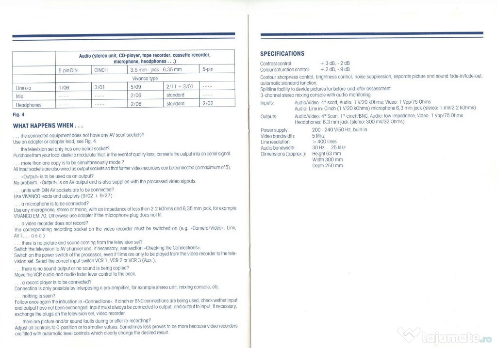 Procesor Audio / Video - VCR-3044 - VIVANCO AG electronic