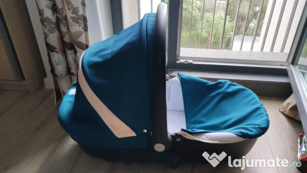 Carucior 3 in 1 Cam Combi Tris, Turcoaz (Carucior, Landou, Scaun Auto) 
