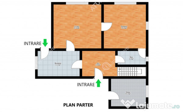 Casa individuala cu 4 camere si curte de 575 mp zona Vasile 