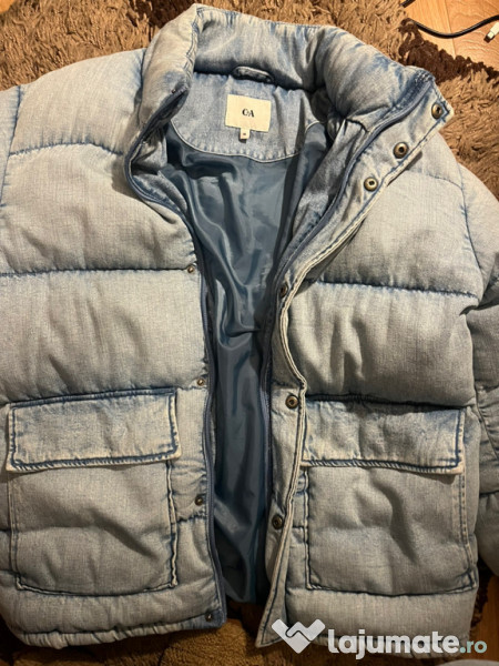 Geacă groasă de iarnă din jeanși (blugi)