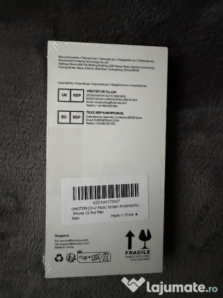 OMOTON Screen Protector for iPhone 15 Pro Max