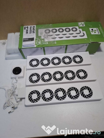 Set 3 bc. Ventilator de calorifer ecoCalm, termostat,- 20% economie 