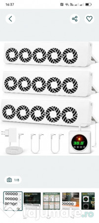 Set 3 bc. Ventilator de calorifer ecoCalm, termostat,- 20% economie 
