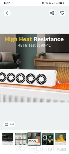 Set 3 bc. Ventilator de calorifer ecoCalm, termostat,- 20% economie 