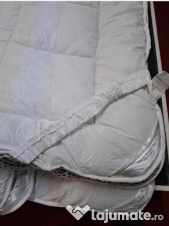 Topper saltea cu tesatura bumbac 100% pt. pat 140 cm/200 cm 