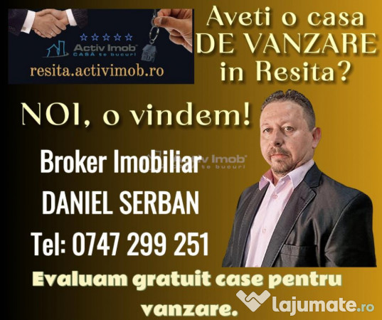 Resita Casa la Pret de Apartament,Parter, Etj 1 si Pod, Zona 