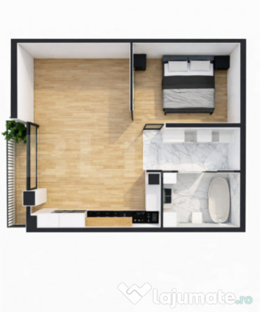 Apartament 42 mp, et 2, încălzire pardoseala, lift, finisa