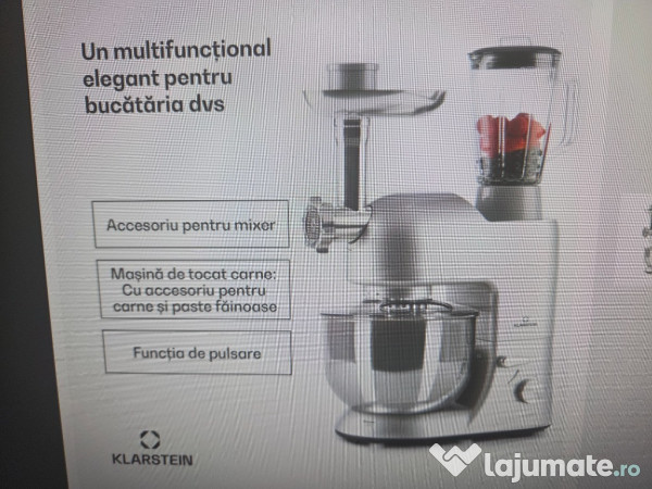 Robot de Bucătărie cu Mașină de Tocat Carne Klarstein 