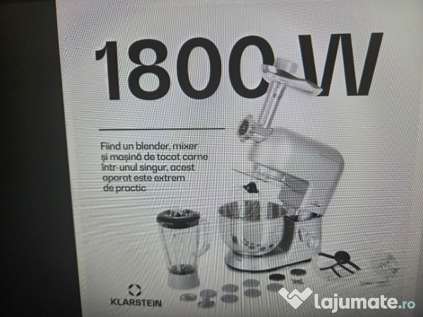 Robot de Bucătărie cu Mașină de Tocat Carne Klarstein 