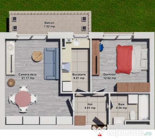 Apartment 1 dormitor Cosmopolis Evolia 