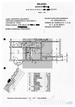 APARTAMENT 2 CAMERE, SEBASTIAN/SALAJ, 66MP, DE RENOVAT 
