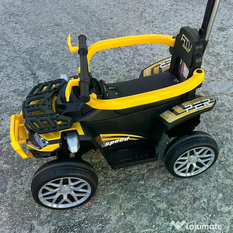 ATV electric cu maner 4 in 1, Kinderauto Hercules 35W 6V, RC #yellow 