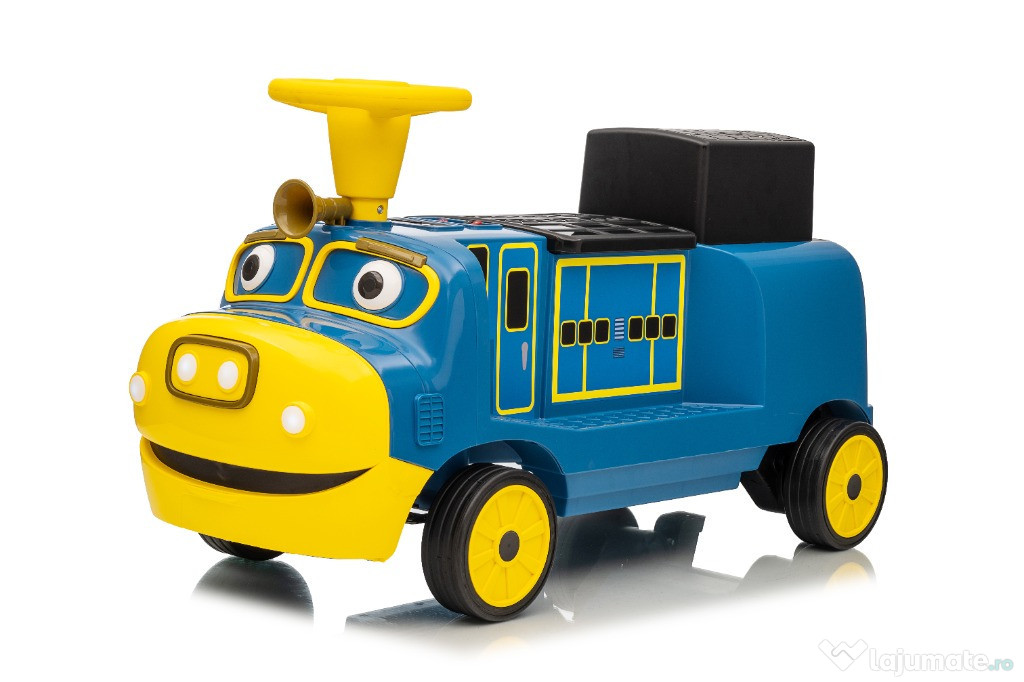 Trenulet electric CHUGGINGTON cu 2 vagoane pt. 4 copii, 4x45W 12V Blue